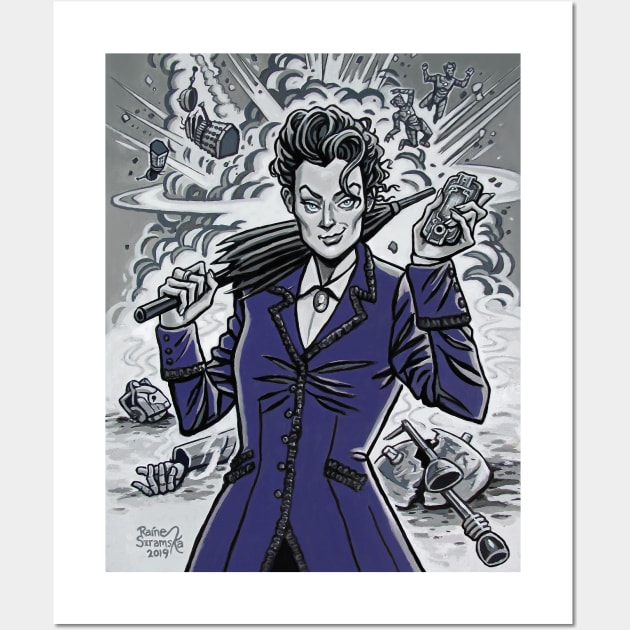 Missy defeats the Cybermen and Daleks Wall Art by Rainesz